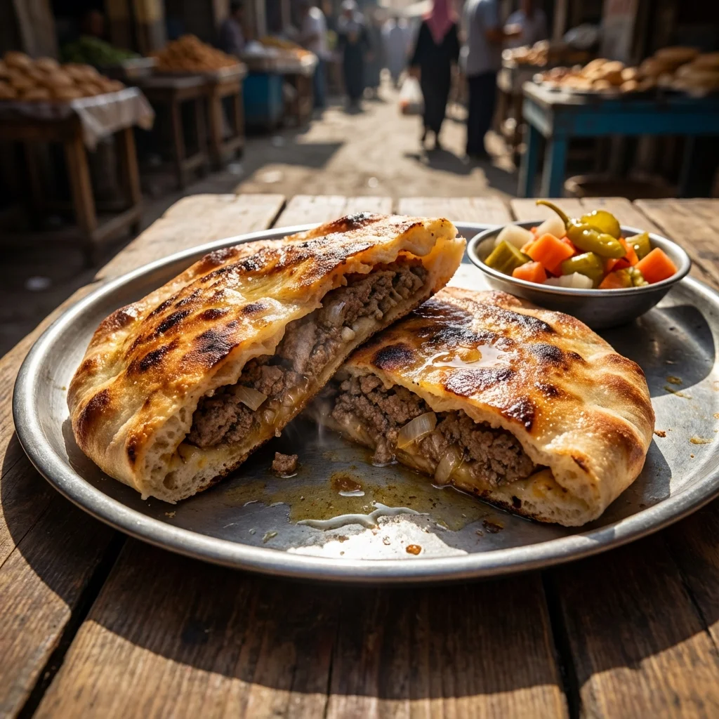 Hawawshi - Meat-Stuffed Flatbread
